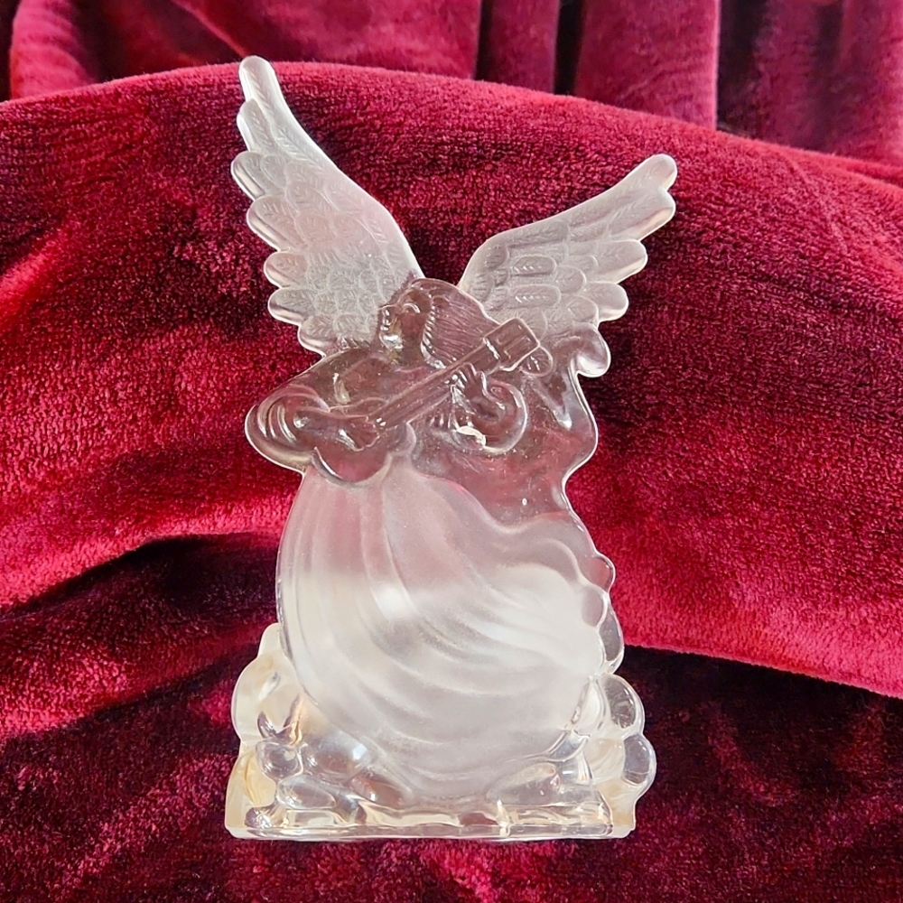 Vintage Glass Angel Candle Holder